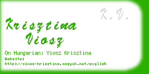 krisztina viosz business card